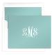 Script Monogram Folded Shimmer Note Cards Image 2 of 2